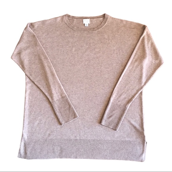 a new day Sweaters - a new day Womans Crew Tan Brown Light Sweater